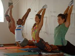 Iyenga Yoga Workshop backbend in ropes